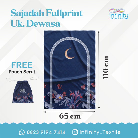 Sajadah Fullprinting Ukuran Dewasa (110 x 65 cm)